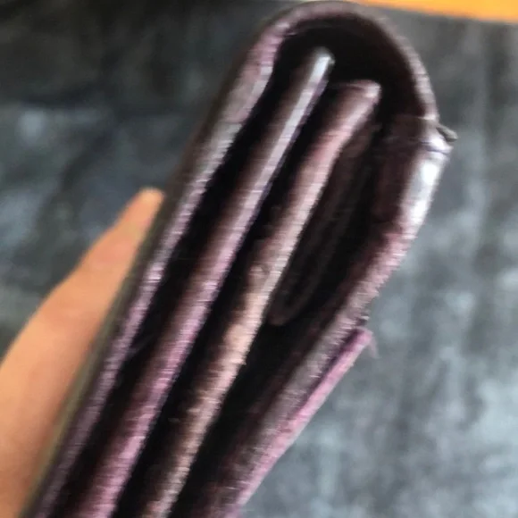 Elegant Purple Genuine Leather Women's Wallet - Picture 16 of 16